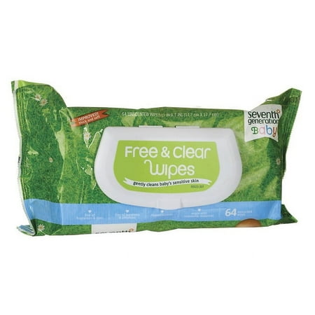 UPC: 0732913342082 | Seventh Generation Baby Wipes Sensitive Protection Unscented baby wipes with Snap Seal 64 count
