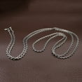 thumbnail image 4 of K-KED Solid 925 Sterling Silver Chain Men Women 2mm Rolo Circle Link Necklace 19.7inch, 4 of 5