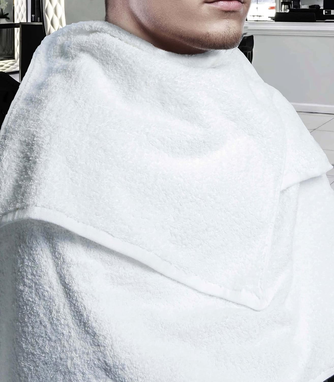 White Salon Towel 24 Pack (Not Bleach Proof, 16 x 26 Inches) Highly Absorbent Hand Towels, Gym Towels, Beauty, Spa and Home Hair Care