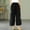 #048-Black, variant on Women's Bohemian Wide Leg Pants, Linen Cotton Blend for Summer with Embroidered Closure, Elastic Waistband Loose Fit, Versatile for Daily Casual Use
