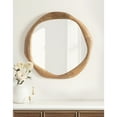 thumbnail image 2 of Kate and Laurel Hera Modern Mango Wood Irregular Round Mirror, 26 Inch Diameter, Natural Wood, Decorative Wavy Circle Bathroom Mirror with Solid Wood Design for Vanity Decor or Entryway Decor, 2 of 8