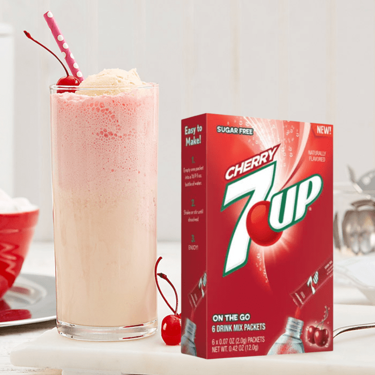 PSLLC 7UP Cherry Singles To Go Drink Mix, Zero Sugar, Water