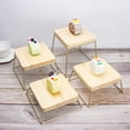 thumbnail image 3 of Expositores de comida YFEEN, elevadores de mesa para postres, madera y metal, 3 of 5