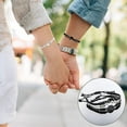 thumbnail image 4 of BLA CURRENT 4 Pcs Matching Yin Yang Friend Couple Bracelets Adjustable Waterproof Handmade Cord Relationship Bracelets, 4 of 6