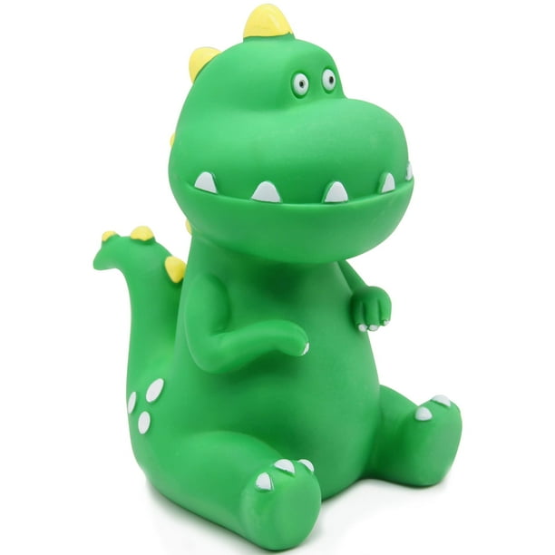 Monedero irrompible con diseño de dinosaurio H&W de Money Bank, color verde
