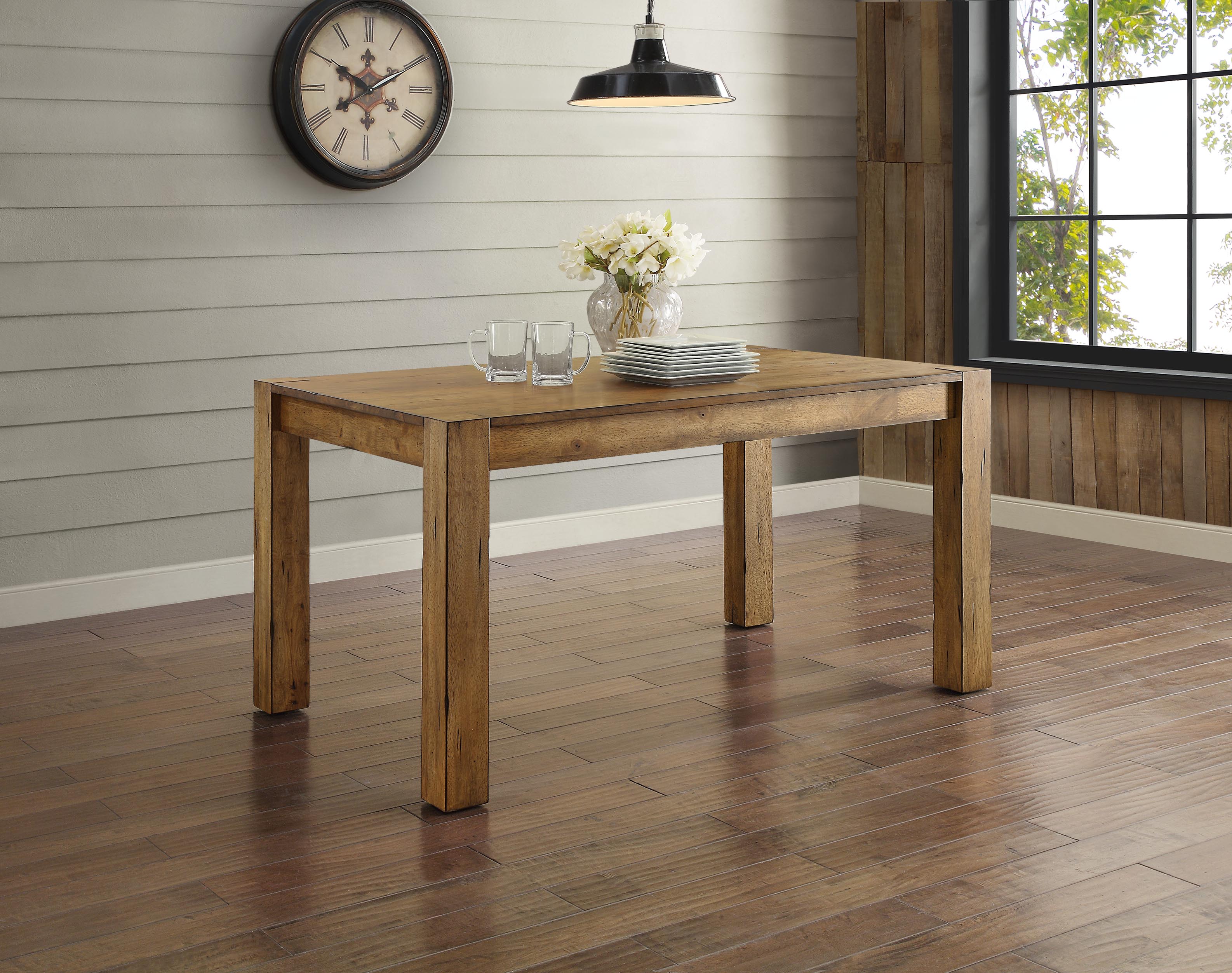 Better Homes & Gardens Bryant Solid Wood Dining Table, Rustic Brown - image 11 of 14