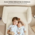 thumbnail image 3 of Kids Couch, Caveen Extra Wide Kids Sofa, 2 In 1 Convertible Toddler Sofa Chair for Boys and Girls, Beige, 3 of 9