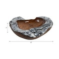 thumbnail image 3 of Teakwood Decorative Bowl with Burnt Edges for Coffee Table Centerpiece Decorations - Home Decor Bowl for Kitchen Counter and Living Room - Rustic Catchall Basin for Key and Candy - 3", Brown & Gray, 3 of 11
