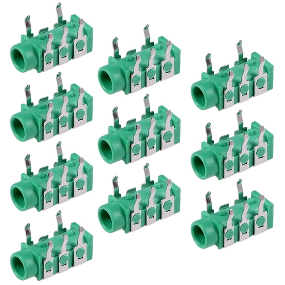 100Pcs PCB Mount 3.5mm 5 Pin Socket Stereo Jack Connector for Audio PJ-313B