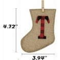 thumbnail image 3 of Merry Christmas Banner Burlap Sock Shaped Christmas Decoration, Unique Hand-Sewn Christmas Decor, Great Fireplace Decoration for Christmas, 3 of 7