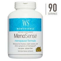 WomenSense MenoSense by Natural Factors, Natural Supplement to Help Improve Menopause Symptoms, Vegan, Non-GMO, 180 Capsules