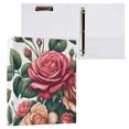 thumbnail image 3 of Mother's Day Flowers Or Floral 3 Ring Binders 1.5 inch Hardcover File Folders with Interior Pockets A4 Size Organizer for School Office Hospital, 3 of 8