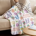 thumbnail image 3 of Yibo Thanksgiving Maple Leaves Orange Plaid Blanket Flannel Soft and Comfortable Anti-static Bed Sofa Blanket, 3 of 7