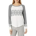 thumbnail image 2 of PJ Salvage Womens Snowed In Snowflake Print Top Charcoal Size Small, 2 of 9
