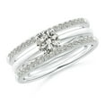 thumbnail image 4 of ANGARA Natural 0.27 Ct. Diamond Fashion Ring in 14K White Gold for Women (Ring Size: 11.5), 4 of 11