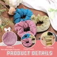 thumbnail image 3 of Uxcell 4pcs Scrunchies with Pocket Zipper (2 Inch) - Bling Scrunchie Hair Ties & Elastic Hair Bands, for Girls Women Ponytail Accessories Holder Coins Keys, Blue, 3 of 6