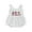 White, variant on BemeyourBBs Baby Girl Overall Romper Football Embroidery Sleeveless Jumpsuit