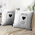 thumbnail image 3 of LALILO Throw Pillow Covers Doodle Jar White Artwork Black Bride Cushion Cover 18" x 18", 3043 Pack, 3 of 6