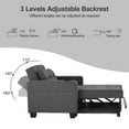 Pull Out Convertible Sleeper Sofa Bed with Storage USB Port Cup Holder