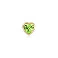thumbnail image 2 of Bling Jewelry Womens Tiny Cubic Zirconia Heart Cartilage Ear Stud 14K Gold Simulated Birthstone 4MM, 2 of 6