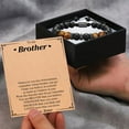 thumbnail image 2 of zttd fashion to my brother bracelet colorful natural stone beads card bracelet braided rope handmade stone woven bracelet jewelry gifts for women girls, 2 of 7