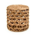 thumbnail image 3 of Zentique ZENWS-P08 Water Hyacinth Woven Pouf, 3 of 3