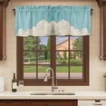 thumbnail image 6 of Blue Ombre Sky Curtain Valances for Windows, Kitchen Valance Window Treatments Panel 2 Pack, Vintage Modern Clouds Nature Scenery Rod Pocket Short Curtains for Bathroom Bedroom 42 x 12 Inch, 6 of 8