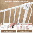 thumbnail image 5 of Pet Gate, 29.5''-34.25'' Domipet Pet Gate with Cat Door, Pressure Mount, Safety Gate Gift,White, 5 of 10