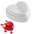 thumbnail image 4 of Moldes para tartas con forma de corazón, moldes de silicona para hacer gelatina, pudín, jabón hecho a mano, caramelos, chocolate, mousse, bandeja para tartas, 4 of 5
