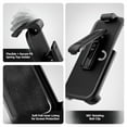 thumbnail image 3 of Encased SlimShield for iPhone Air Belt Clip Case with Phone Holster (Compatible with MagSafe) Matte Black, 3 of 9