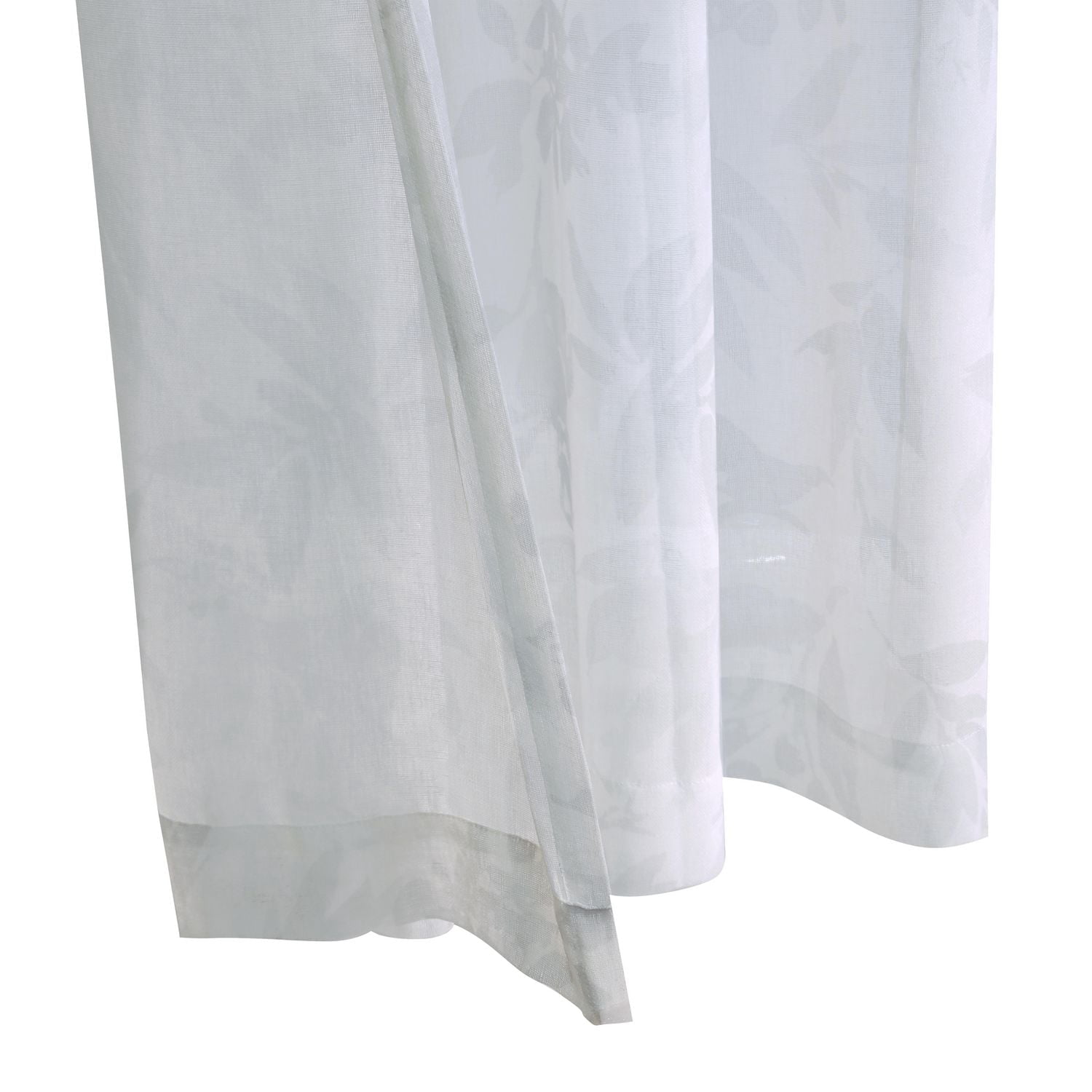 Flora Sheer Grommet Curtain Panel Pair 52" x 95" each in Olive Green