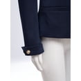 thumbnail image 6 of Doomiva Blazer Jacket for Kids Girls Long Sleeve Solid Lapel Formal Suit Coat School Uniform Dress Tops with Pocket Navy Blue 16, 6 of 8