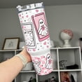 thumbnail image 2 of Love Ghosties Tumbler: 40oz Sublimated Stainless Steel Quencher, 2 of 3