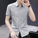 thumbnail image 3 of Camisas y blusas de manga corta con estampado para hombre de negocios, de algodón y seda con estampado de lunares, baratas, nuevas en Asia, ropa S, 3 of 5
