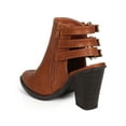 thumbnail image 3 of New Women Wild Diva Dominic-12 Leatherette Chunky Heel Ankle Strappy Bootie Size, 3 of 5