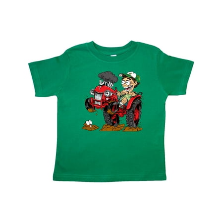 

Inktastic Hot Roddin Rod on a Tractor in Red Gift Toddler Boy Girl T-Shirt