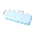 thumbnail image 3 of KKOUHVY Pencil Case, Large Capacity Hard Plastic Pencil Storage Box, Solid Color Pencils Box for Pens Crayons Office Studying Supplies, Blue, 3 of 7