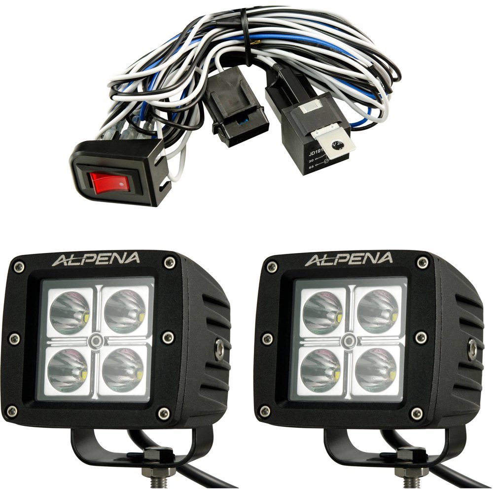 Alpena 1500Lumen Quadfire LED Pod Light Install Kit (2 pcs) Walmart