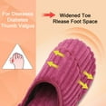 thumbnail image 4 of Leisfit Women's Corduroy Adjustable Memory Foam Slippers Slides, 4 of 8