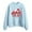 A233 Sky Blue, variant on FASHOFT Womens Valentines Day Sweatshirt Casual Heart Graphics Shirt Long Sleeve Pullover Loose Crewneck Cute Love Printed Tops Pink L