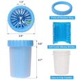 thumbnail image 2 of Limpiador de patas de perro, taza limpiadora de patas de perro, cepillo de limpieza de pies de silicona portátil 2 en 1 para perros con pata fangosa, limpiador de pies de perro para perros grandes, r, 2 of 5