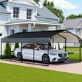 thumbnail image 2 of LAUSAINT HOME 12' x 20' Outdoor Metal Carport, Heavy Duty Waterproof Carport with Steel Panels for Car, Boat, Truck, 2 of 10