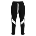 thumbnail image 6 of MXALUOB Track Pants for Men Color Block Elastic Waist Drawstring Athletic Joggers Fashion Full Length Workout Pant Gym Running Trousers, 6 of 6