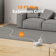 thumbnail image 2 of Regleta de alimentación con protector contra sobretensiones TESSAN de 15 pies con 8 puertos AC y 3 USB, 2 of 7