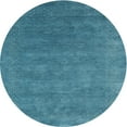 thumbnail image 1 of Ahgly Company Machine Washable Indoor Round Contemporary Blue Ivy Blue Area Rugs, 6' Round, 1 of 7