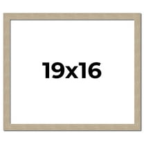 19x16 Frame Grey Solid Wood Picture Frame Width 1 Inches | Interior Frame Depth 0.5 Inches |