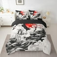 thumbnail image 2 of Manfei Anime Fox Bedding Comforter Set 7-Piece, Japanese Cartoon King Bedding Sets, Traditional Ukiyoe Bed Sheets, Lightweight Room Decor, 2 of 8