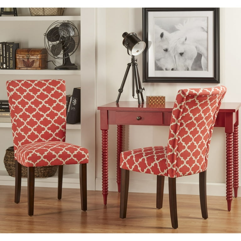 iNSPIRE Q Catrine Moroccan Pattern Fabric Parsons Dining Chair - Main Image