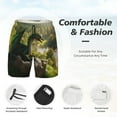 thumbnail image 3 of Fotbe Deep Forest Stone Green Dragon Traje de Baño para Hombre – Shorts de Natación de Secado Rápido con Forro y Bolsillos-Large, 3 of 6