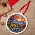 thumbnail image 5 of Moutain Landscape Christmas Ornament, Hanging Decor for Christmas Tree or Rearview Mirror, Gift for Men & Women, Family & Colleagues, Stained Glass Suncatcher Ornament, Moutain Landscape Ornament, 5 of 6